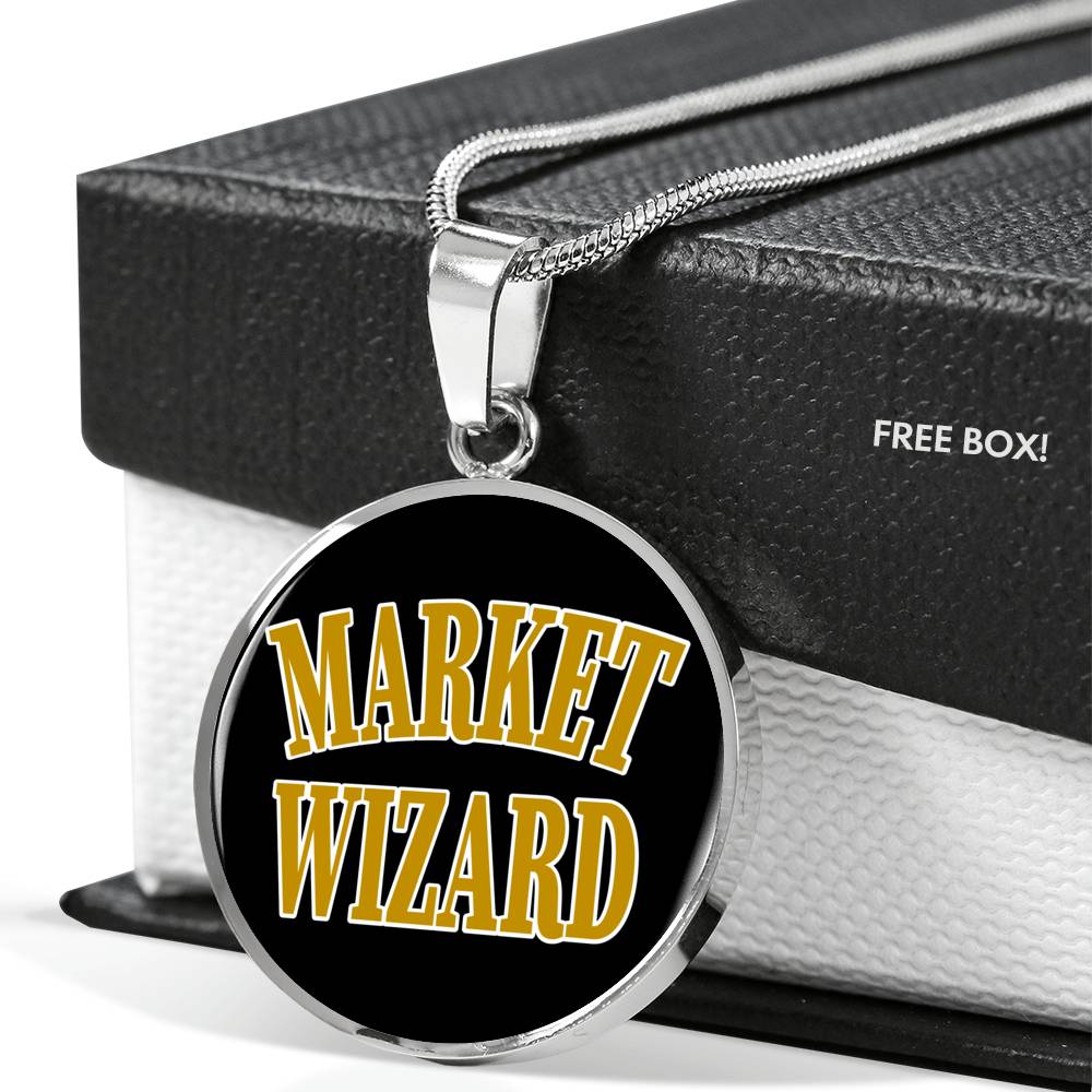 Market Wizard Circle Necklace Stainless Steel or 18k Gold 18-Express Your Love Gifts