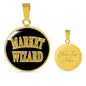 Market Wizard Circle Necklace Stainless Steel or 18k Gold 18-Express Your Love Gifts