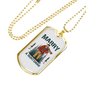 Marry A Huntsman Hunting Necklace Stainless Steel or 18k Gold Dog Tag 24"-Express Your Love Gifts