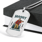 Marry A Huntsman Hunting Necklace Stainless Steel or 18k Gold Dog Tag 24"-Express Your Love Gifts