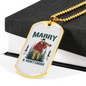 Marry A Huntsman Hunting Necklace Stainless Steel or 18k Gold Dog Tag 24"-Express Your Love Gifts
