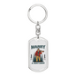 Marry A Huntsman Keychain Stainless Steel or 18k Gold Dog Tag Keyring-Express Your Love Gifts