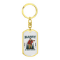 Marry A Huntsman Keychain Stainless Steel or 18k Gold Dog Tag Keyring-Express Your Love Gifts