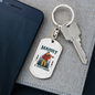 Marry A Huntsman Keychain Stainless Steel or 18k Gold Dog Tag Keyring-Express Your Love Gifts