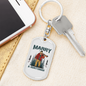 Marry A Huntsman Keychain Stainless Steel or 18k Gold Dog Tag Keyring-Express Your Love Gifts