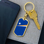 Marshall Islands Flag Keychain Dog Tag Stainless Steel or 18k Gold-Express Your Love Gifts