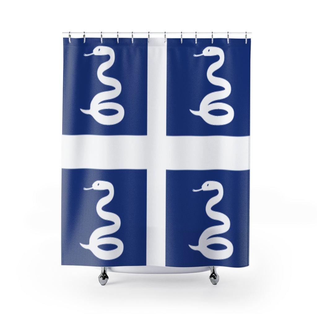 Martinique Flag Stylish Design 71" x 74" Elegant Waterproof Shower Curtain for a Spa-like Bathroom Paradise Exceptional Craftsmanship-Express Your Love Gifts