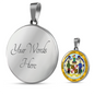 Maryland State Seal Necklace Circle Pendant Stainless Steel or 18k Gold 18-22"-Express Your Love Gifts