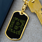 Matrix Bitcoin Crypto Keychain Stainless Steel or 18k Gold Dog Tag Keyring-Express Your Love Gifts
