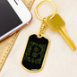 Matrix Bitcoin Crypto Keychain Stainless Steel or 18k Gold Dog Tag Keyring-Express Your Love Gifts