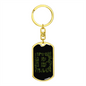 Matrix Bitcoin Crypto Keychain Stainless Steel or 18k Gold Dog Tag Keyring-Express Your Love Gifts