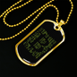 Matrix Bitcoin Crypto Necklace Stainless Steel or 18k Gold Dog Tag 24" Chain-Express Your Love Gifts