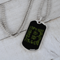Matrix Bitcoin Crypto Necklace Stainless Steel or 18k Gold Dog Tag 24" Chain-Express Your Love Gifts