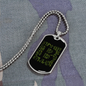 Matrix Bitcoin Crypto Necklace Stainless Steel or 18k Gold Dog Tag 24" Chain-Express Your Love Gifts