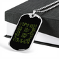Matrix Bitcoin Crypto Necklace Stainless Steel or 18k Gold Dog Tag 24" Chain-Express Your Love Gifts