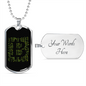 Matrix Bitcoin Crypto Necklace Stainless Steel or 18k Gold Dog Tag 24" Chain-Express Your Love Gifts