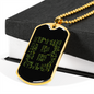 Matrix Bitcoin Crypto Necklace Stainless Steel or 18k Gold Dog Tag 24" Chain-Express Your Love Gifts