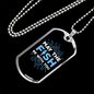 May The Fish Be With You Fishing Necklace Stainless Steel or 18k Gold Dog Tag 24" Chain-Express Your Love Gifts
