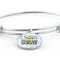 May The Joy And Peace Circle Pendant Bangle Stainless Steel or 18k Gold 18-22"-Express Your Love Gifts