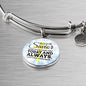 May The Joy And Peace Circle Pendant Bangle Stainless Steel or 18k Gold 18-22"-Express Your Love Gifts