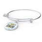May The Joy And Peace Circle Pendant Bangle Stainless Steel or 18k Gold 18-22"-Express Your Love Gifts