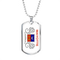 Mayotte Flag Necklace Stainless Steel or 18k Gold Dog Tag 24" Chain-Express Your Love Gifts
