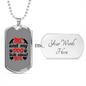 Me and My Dog Necklace Stainless Steel or 18k Gold Dog Tag 24" Chain-Express Your Love Gifts