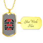 Me and My Dog Necklace Stainless Steel or 18k Gold Dog Tag 24" Chain-Express Your Love Gifts