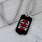 Me and My Dog White Necklace Stainless Steel or 18k Gold Dog Tag 24" Chain-Express Your Love Gifts