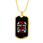 Me and My Dog White Necklace Stainless Steel or 18k Gold Dog Tag 24" Chain-Express Your Love Gifts
