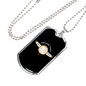 Measure Twice Cut Once Woodworker Dog Tag Stainless Steel or 18k Gold W 24"-Express Your Love Gifts