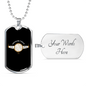 Measure Twice Cut Once Woodworker Dog Tag Stainless Steel or 18k Gold W 24"-Express Your Love Gifts