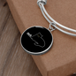 Meh White Cat Bracelet Stainless Steel or 18k Gold Circle Bangle-Express Your Love Gifts