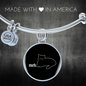 Meh White Cat Bracelet Stainless Steel or 18k Gold Circle Bangle-Express Your Love Gifts