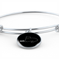 Meh White Cat Bracelet Stainless Steel or 18k Gold Circle Bangle-Express Your Love Gifts