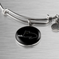 Meh White Cat Bracelet Stainless Steel or 18k Gold Circle Bangle-Express Your Love Gifts