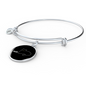 Meh White Cat Bracelet Stainless Steel or 18k Gold Circle Bangle-Express Your Love Gifts