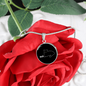 Meh White Cat Circle Necklace Stainless Steel or 18k Gold 18-22"-Express Your Love Gifts