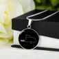 Meh White Cat Circle Necklace Stainless Steel or 18k Gold 18-22"-Express Your Love Gifts