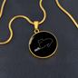 Meh White Cat Circle Necklace Stainless Steel or 18k Gold 18-22"-Express Your Love Gifts