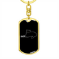 Meh White Cat Keychain Stainless Steel or 18k Gold Dog Tag Keyring-Express Your Love Gifts