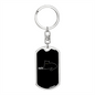 Meh White Cat Keychain Stainless Steel or 18k Gold Dog Tag Keyring-Express Your Love Gifts