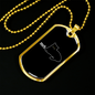 Meh White Cat Necklace Stainless Steel or 18k Gold Dog Tag 24" Chain-Express Your Love Gifts