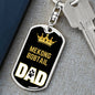 Mekong Bobtail Cat Dad King Keychain Stainless Steel or 18k Gold-Express Your Love Gifts