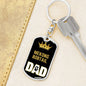 Mekong Bobtail Cat Dad King Keychain Stainless Steel or 18k Gold-Express Your Love Gifts