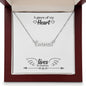 Memorial Message A Piece Of My Heart Lives In Heaven Custom Name Necklace-Express Your Love Gifts