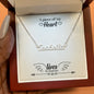 Memorial Message A Piece Of My Heart Lives In Heaven Custom Name Necklace-Express Your Love Gifts