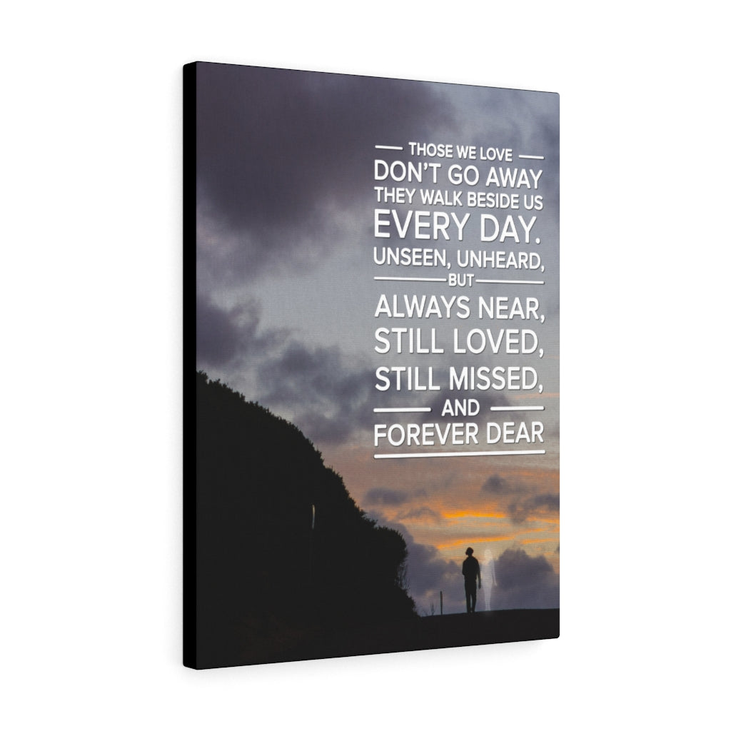 Memorial Remembrance Canvas Forever Dear Love Message Verse Wall Art Unframed-Express Your Love Gifts