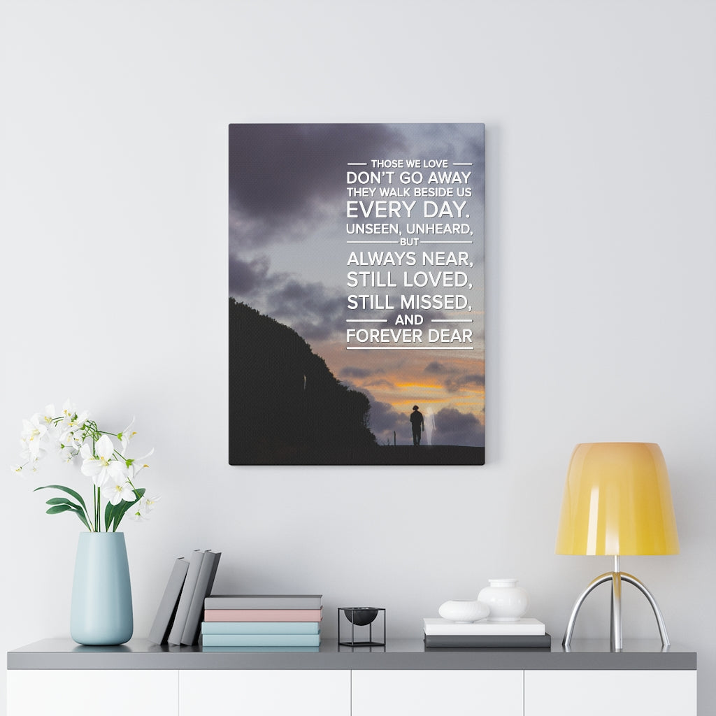 Memorial Remembrance Canvas Forever Dear Love Message Verse Wall Art Unframed-Express Your Love Gifts