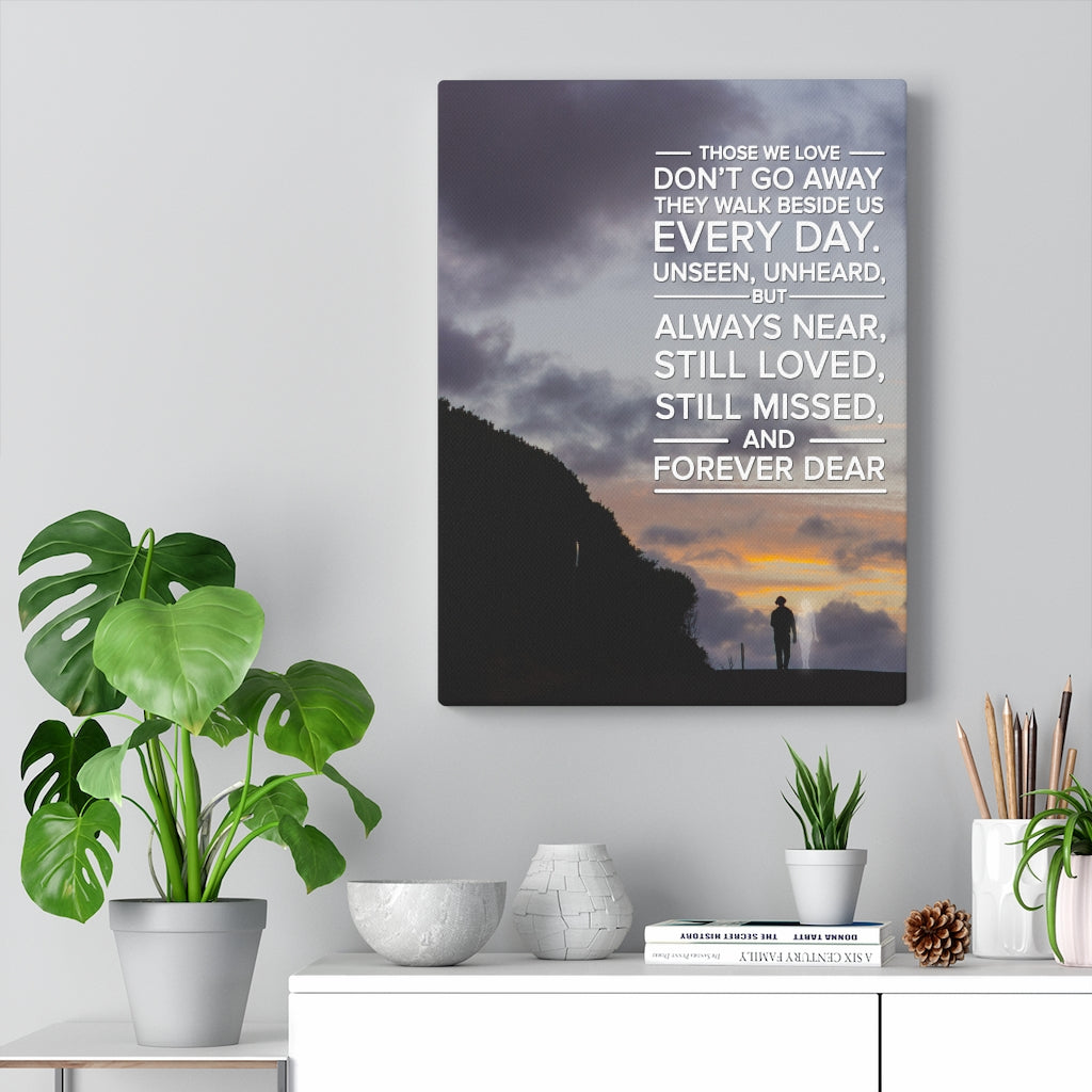 Memorial Remembrance Canvas Forever Dear Love Message Verse Wall Art Unframed-Express Your Love Gifts